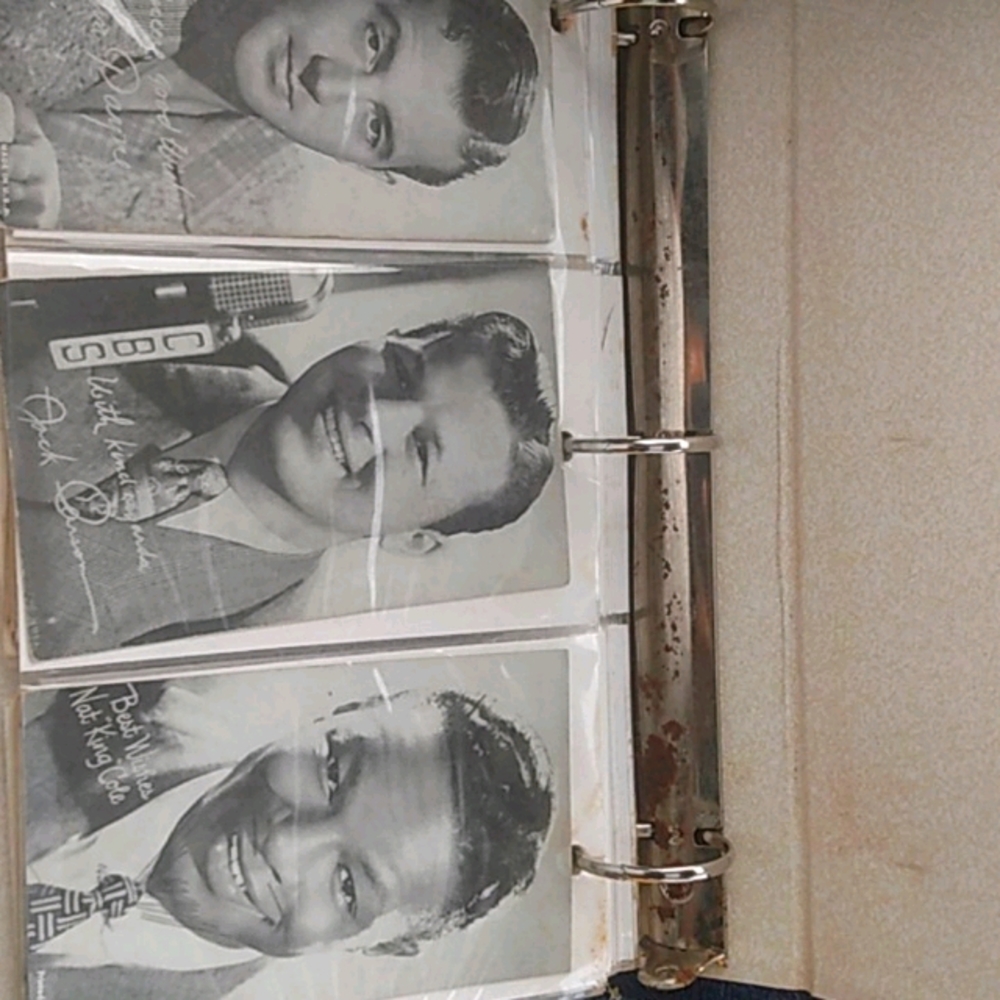 Autograph post cards of past actors